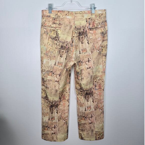 Vintage 60s/70s Izod of London City Scene Trouser Golf Pants USA Polyester 34" - Picture 2 of 9